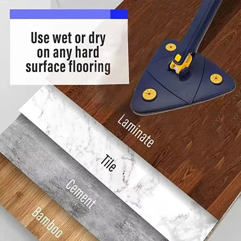 Triangle 360° Rotatable Adjustable Squeeze Mop