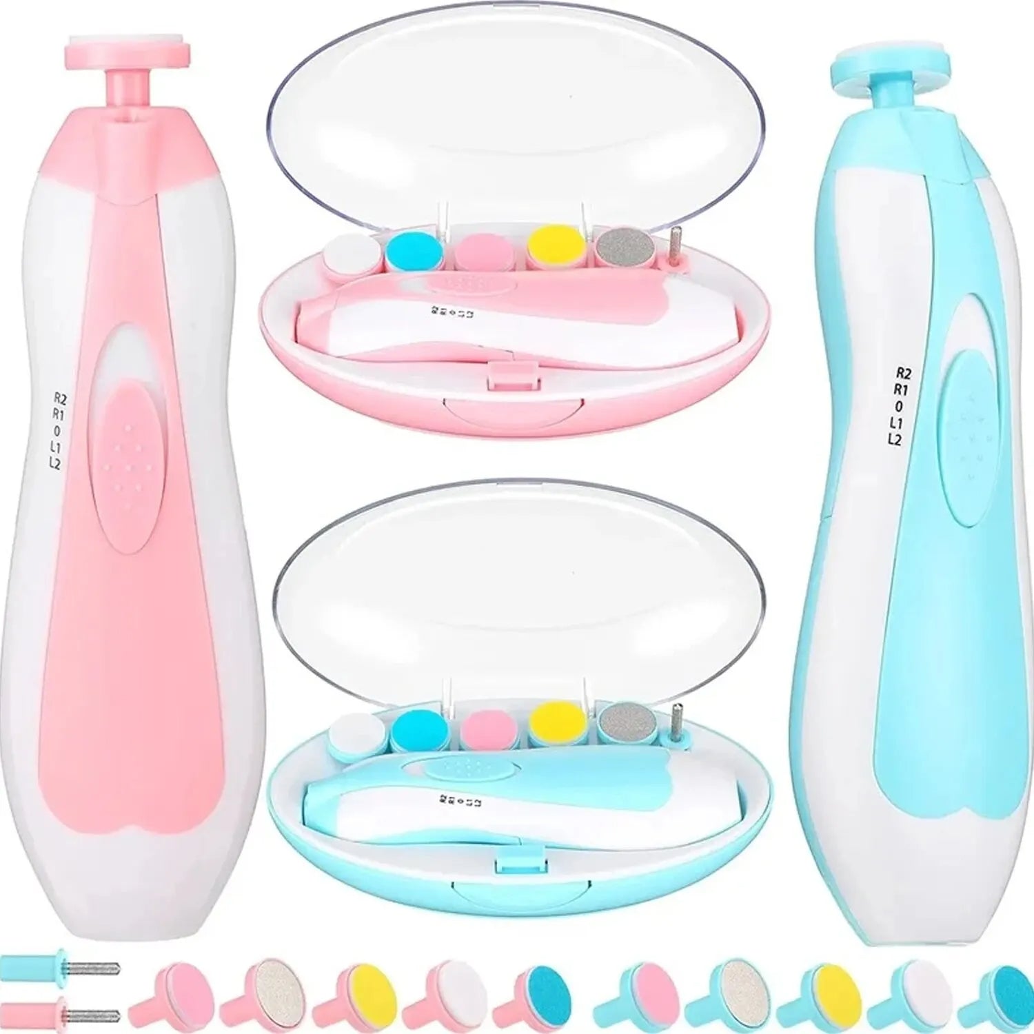 "6-in-1 Electric Baby Nail Trimmer – Safe & Gentle Nail Care Kit for Newborns, Infants & Toddlers