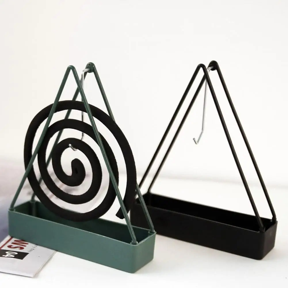 Triangular Mosquito Coil Holder – Durable Iron Stand for Indoor & Outdoor Use