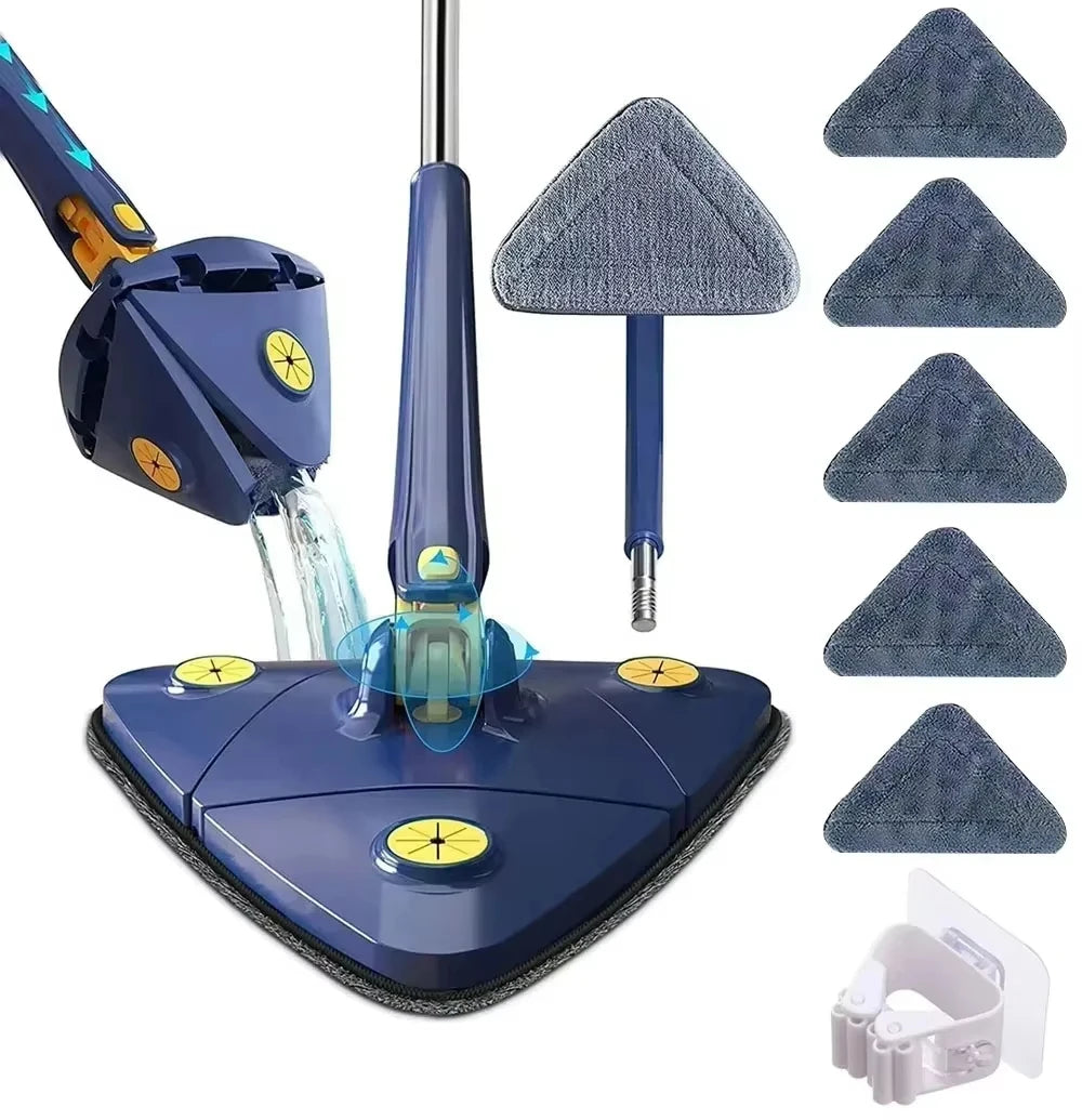 Triangle 360° Rotatable Adjustable Squeeze Mop
