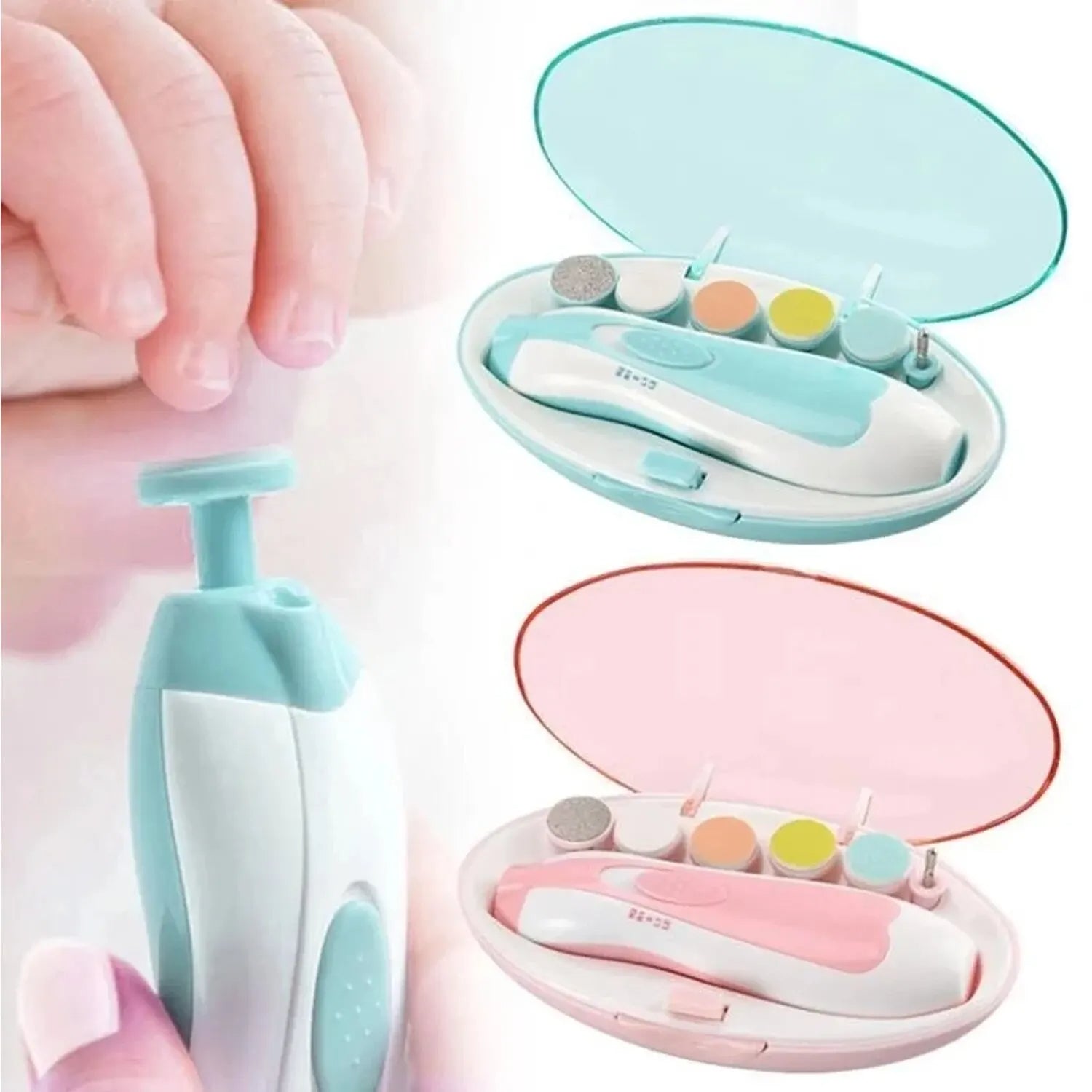 "6-in-1 Electric Baby Nail Trimmer – Safe & Gentle Nail Care Kit for Newborns, Infants & Toddlers