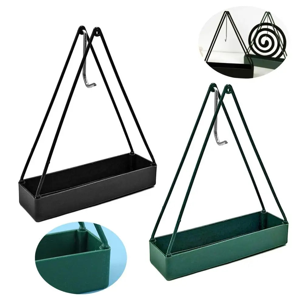 Triangular Mosquito Coil Holder – Durable Iron Stand for Indoor & Outdoor Use