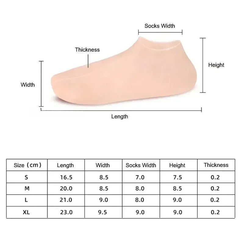 Cracked Heel Treatment Socks with Silicone Gel – Comfort & Repair