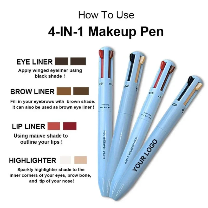 Touch Up 4-in-1 Makeup Pen – All-in-One Beauty Tool for Lips, Eyes & Brows