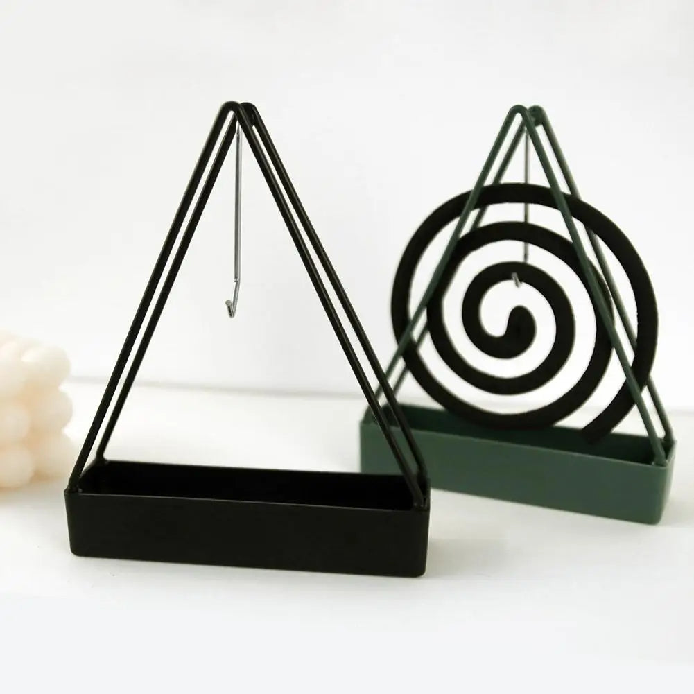 Triangular Mosquito Coil Holder – Durable Iron Stand for Indoor & Outdoor Use
