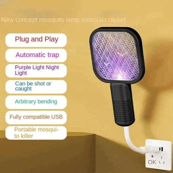 Electric Mosquito Racket – Rechargeable Insect Killer Bat