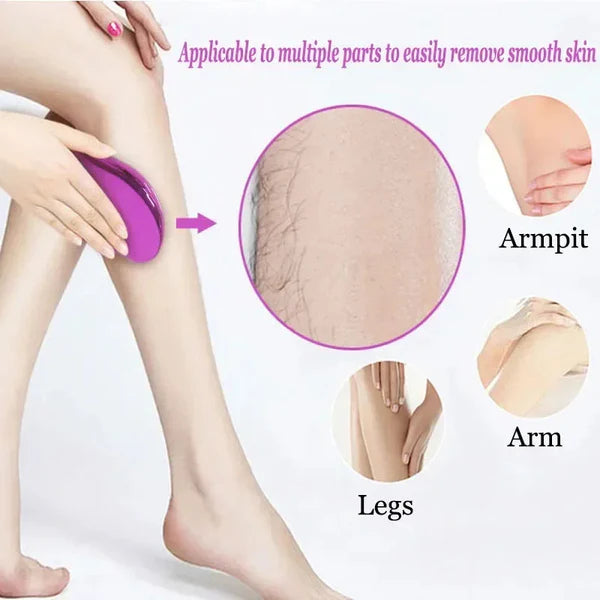 Crystal Hair Removal Stone – Painless Manual Hair Grinder for Silky Skin and Dead Skin Exfoliation