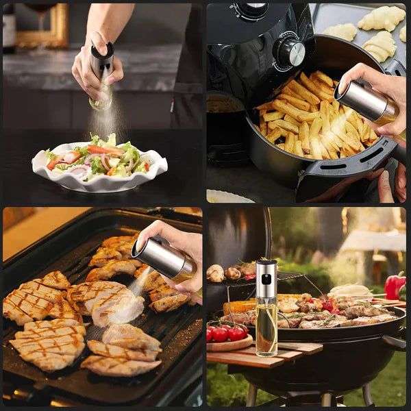 Glass Oil Sprayer for Air Fryer & BBQ – Leak-Proof and Refillable