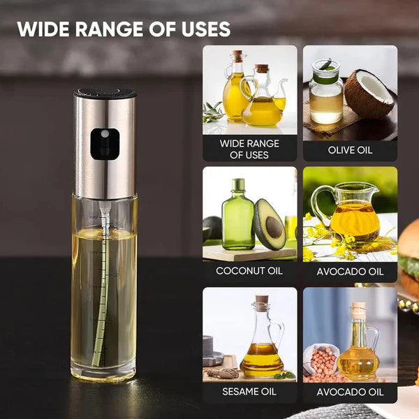 Glass Oil Sprayer for Air Fryer & BBQ – Leak-Proof and Refillable
