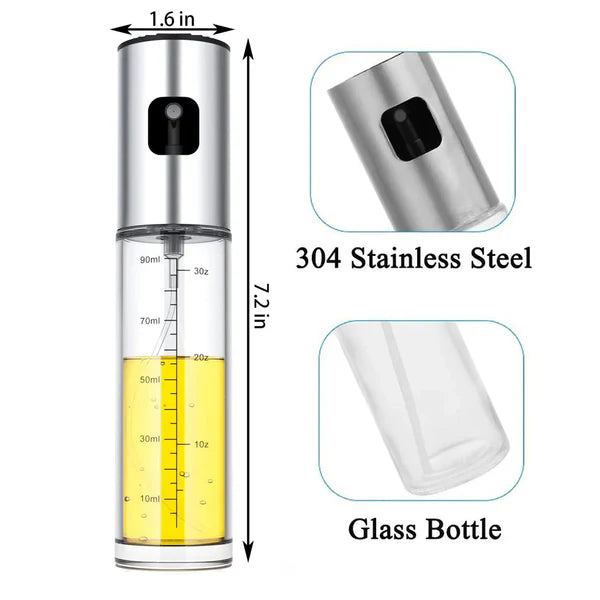 Glass Oil Sprayer for Air Fryer & BBQ – Leak-Proof and Refillable