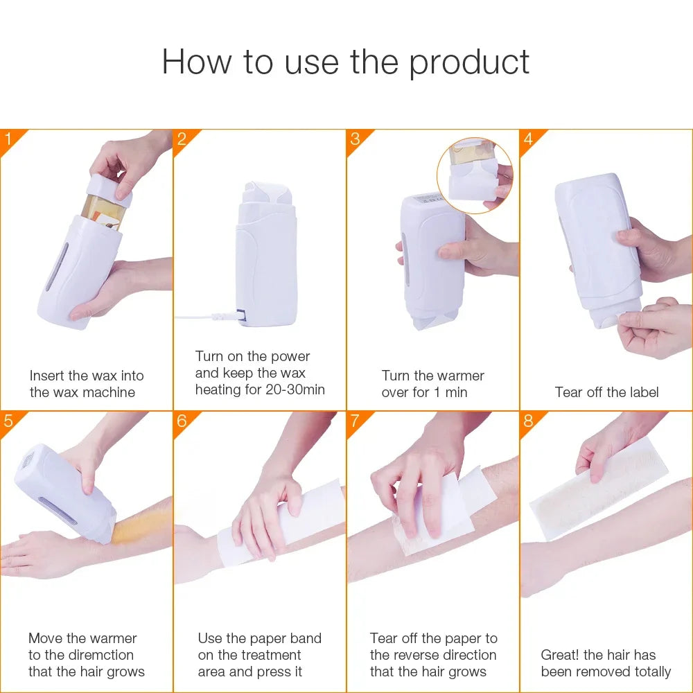 Wax Warmer Heater Depilation Hair Removal Waxing Dipping Pot Depilatory Wax Melt Machine Epilator for Facial Bikini Hand Leg